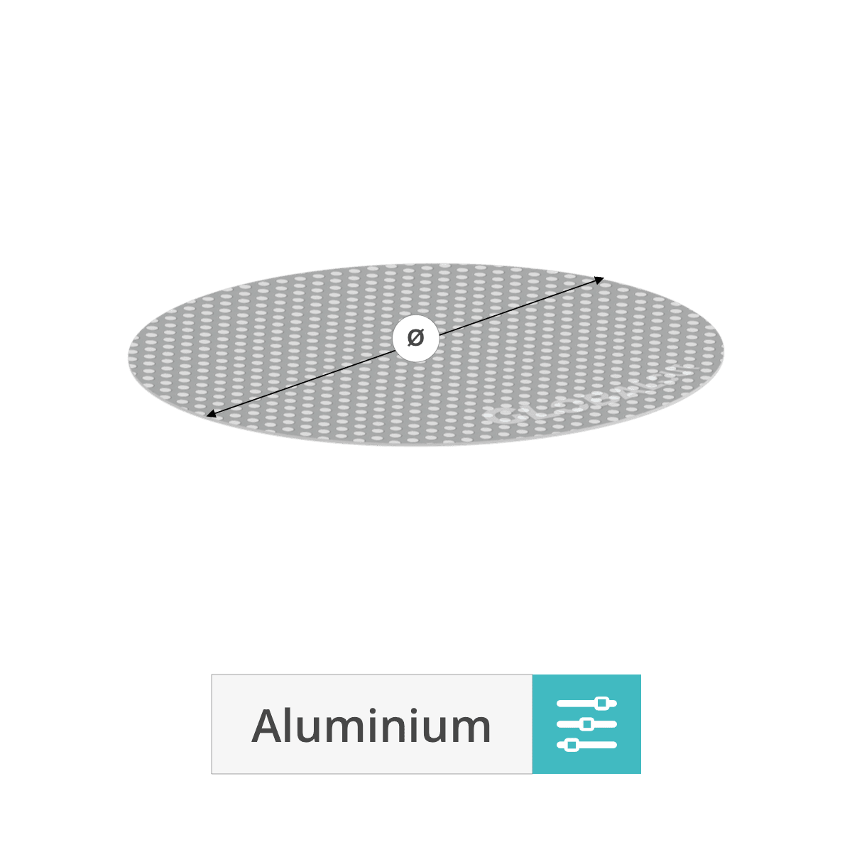 Lochblech (Rundloch) Zuschnitt "Rund" auf Maß - Aluminium