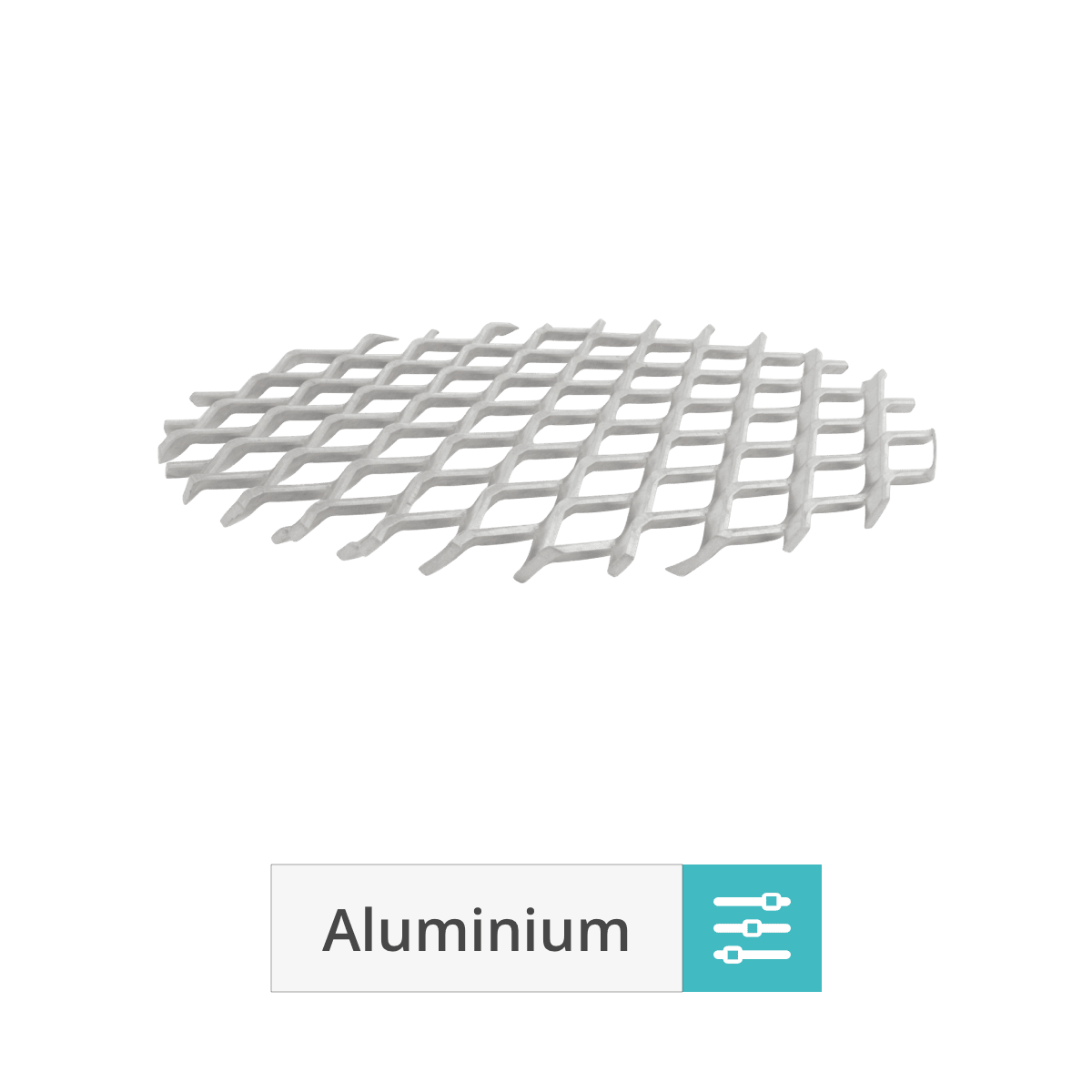 Streckmetallgitter Zuschnitt "Rund" auf Maß - Aluminium